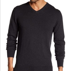 NWT Wallin & Bros Dark Grey V Neck Sweater - Large